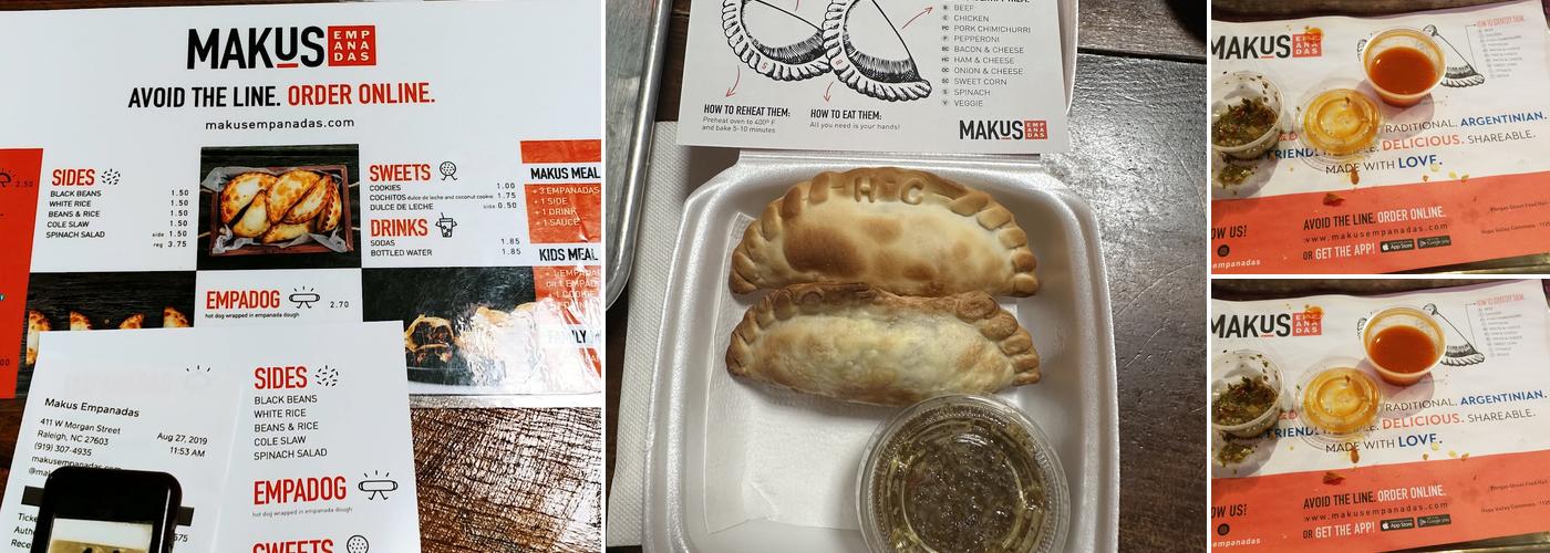 Makus Empanadas Menu