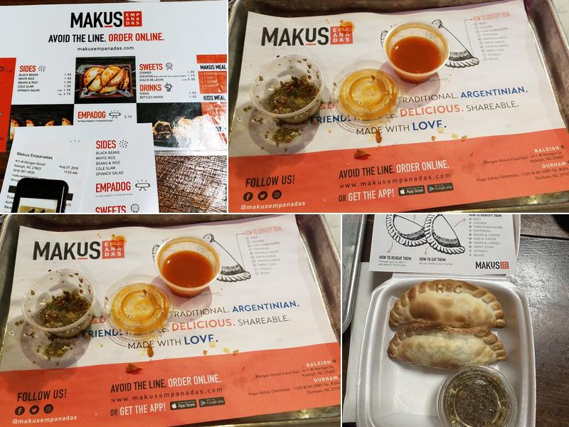 Makus Empanadas Menu
