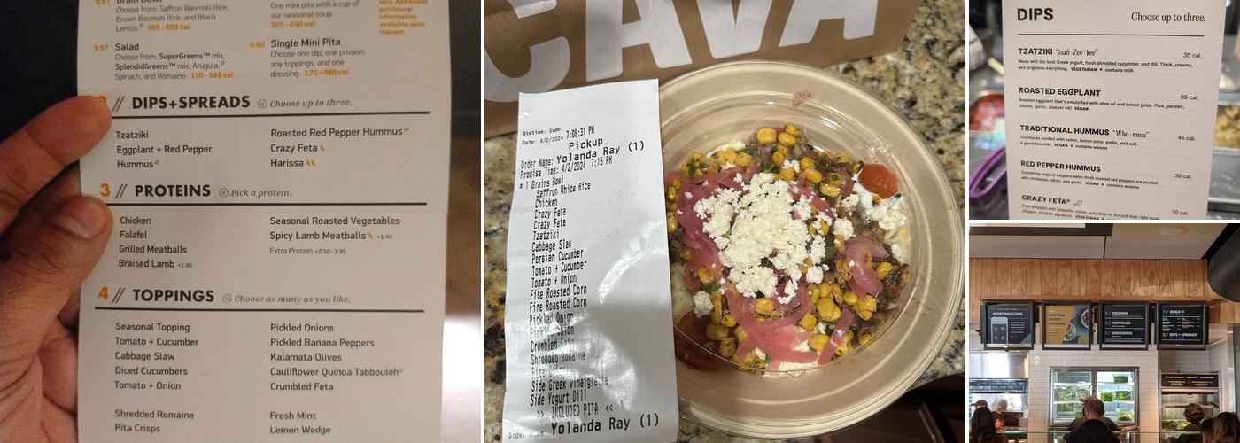 CAVA Menu