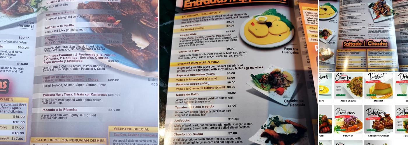 Sofia's Restaurant Menu