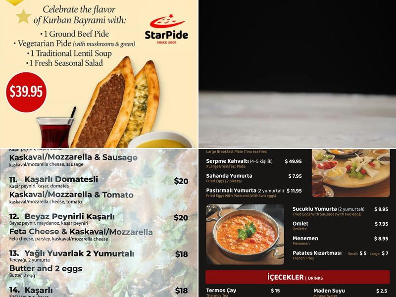Star Pide Menu
