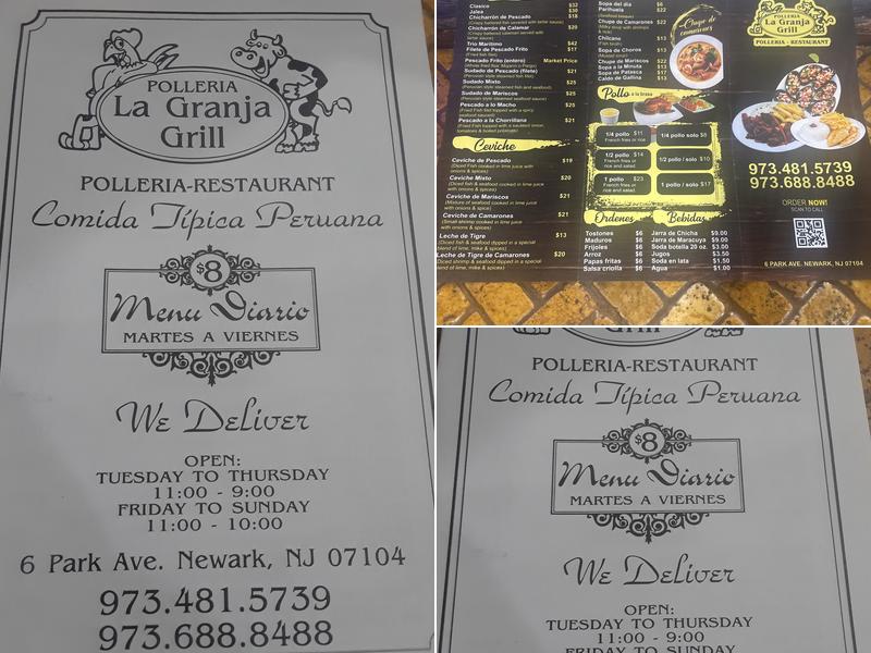 La Granja Grill Menu