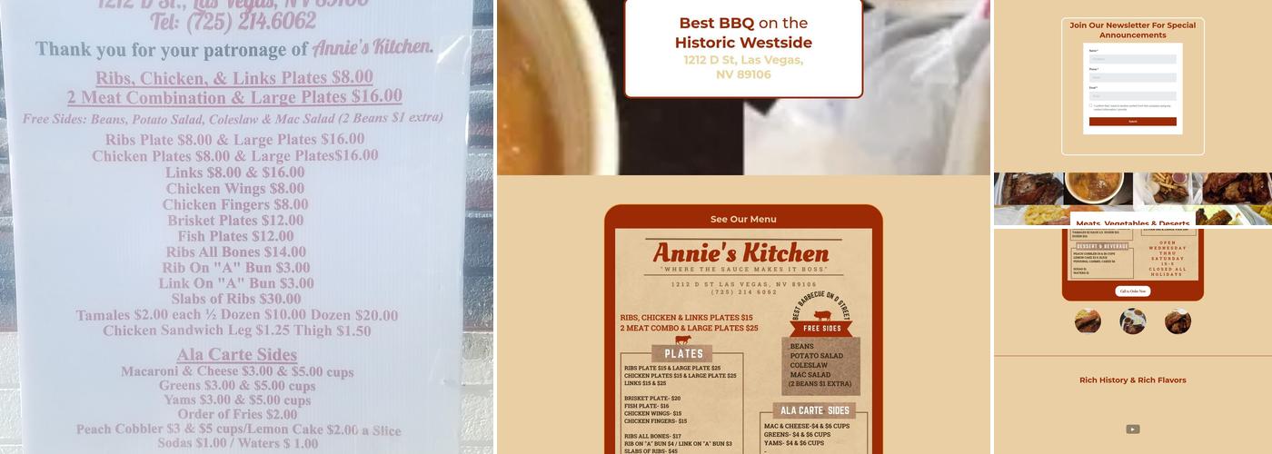 Annie's Kitchen Menu