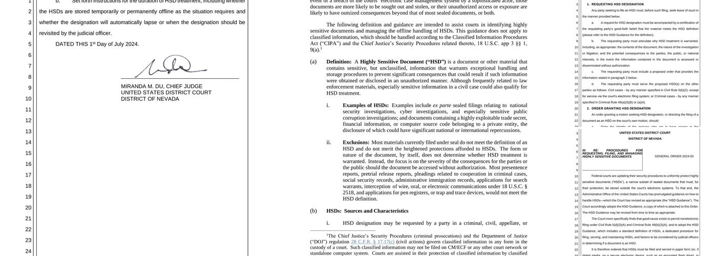 Federal Courthouse Menu