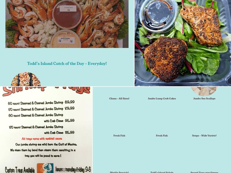 Todds Island Seafood Menu