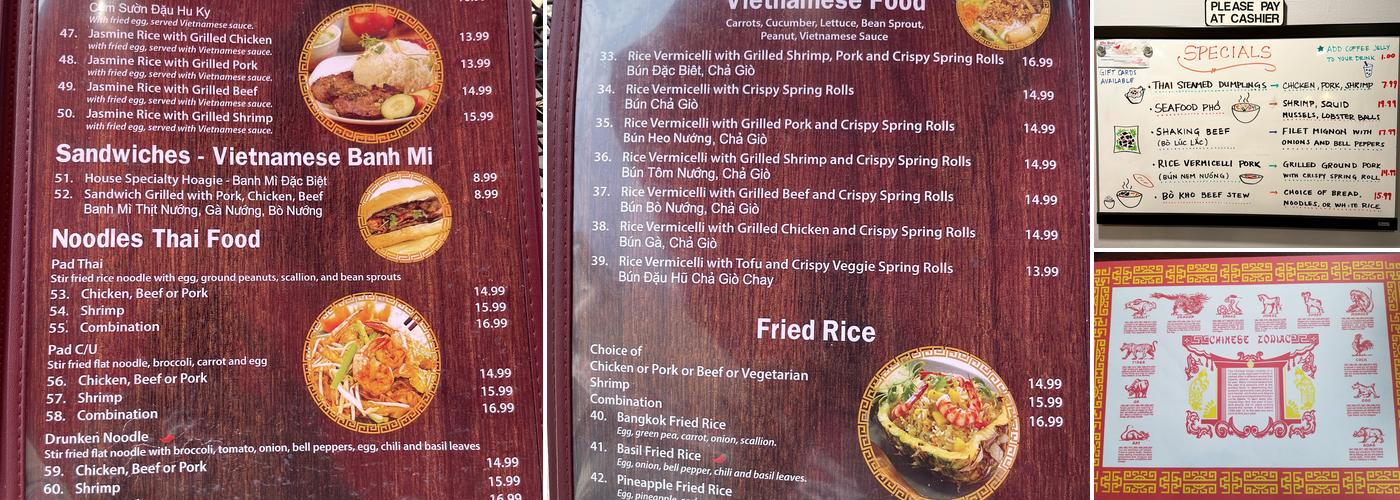 Pho Bowl Menu
