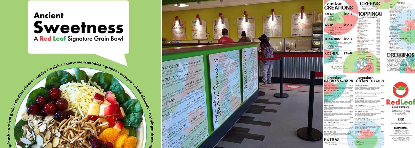 Red Leaf Salad Company Menu