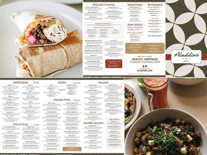 Aladdin's Eatery Strongsville Menu