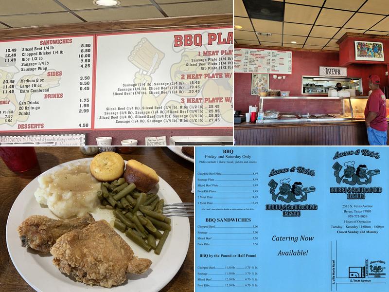 Lamar & Niki's Pit Barbecue and Soul Food Menu