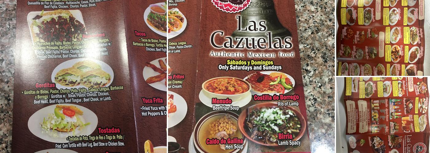 Las Cazuelas Authentic Mexican Food #1 Menu