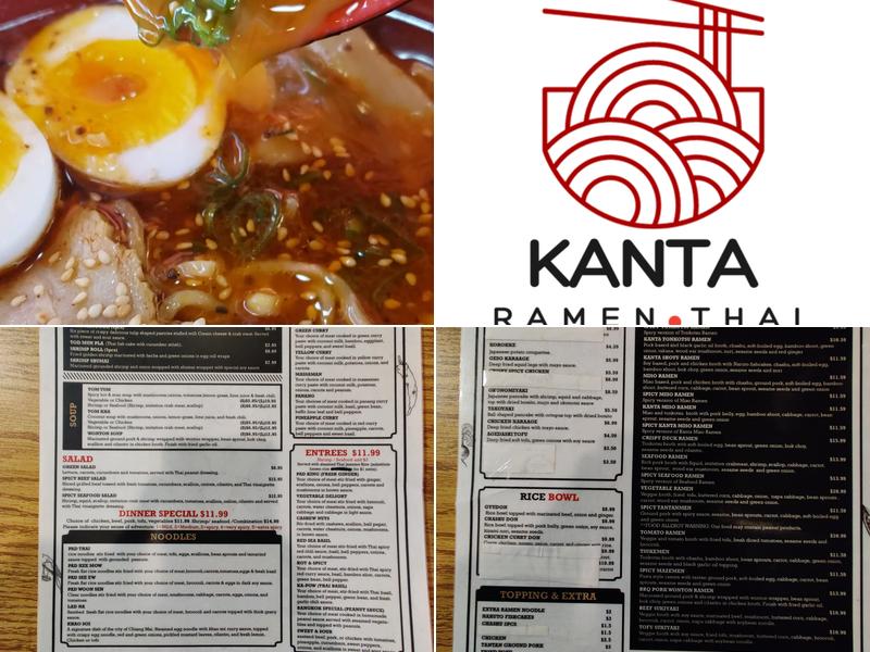 Kanta Ramen & Thai Menu