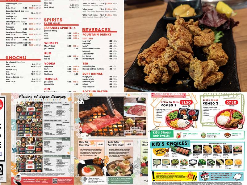 Gyu-Kaku Japanese BBQ Menu
