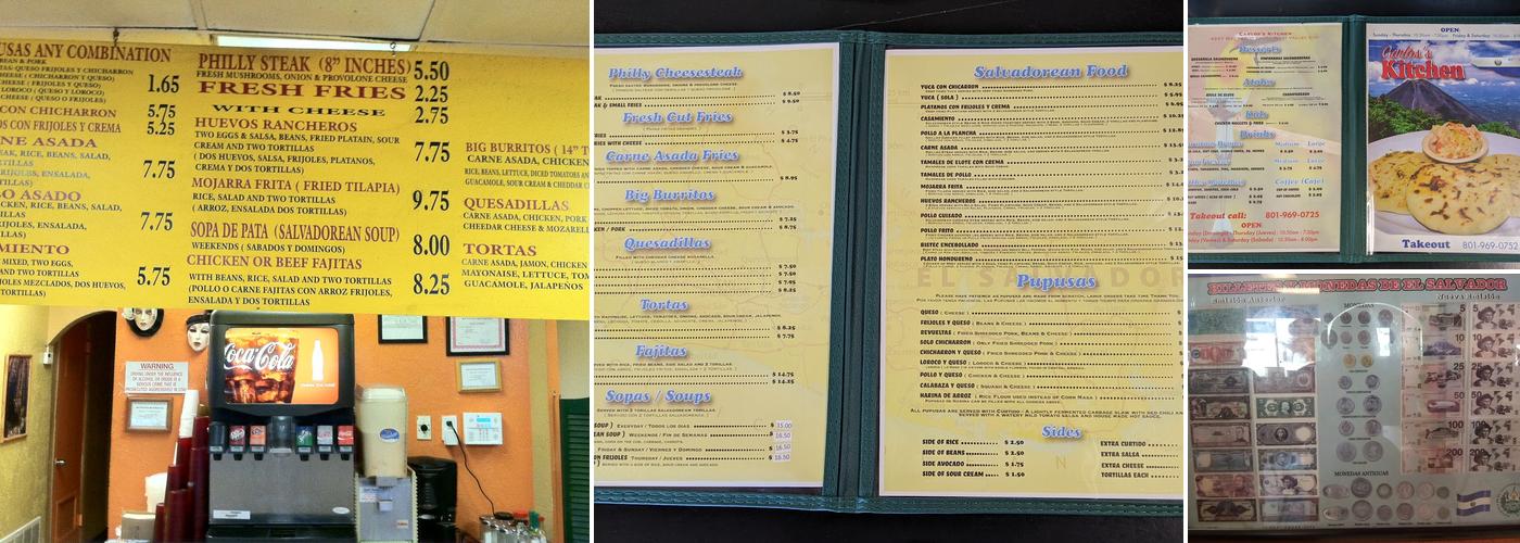 Carlos's Kitchen Menu