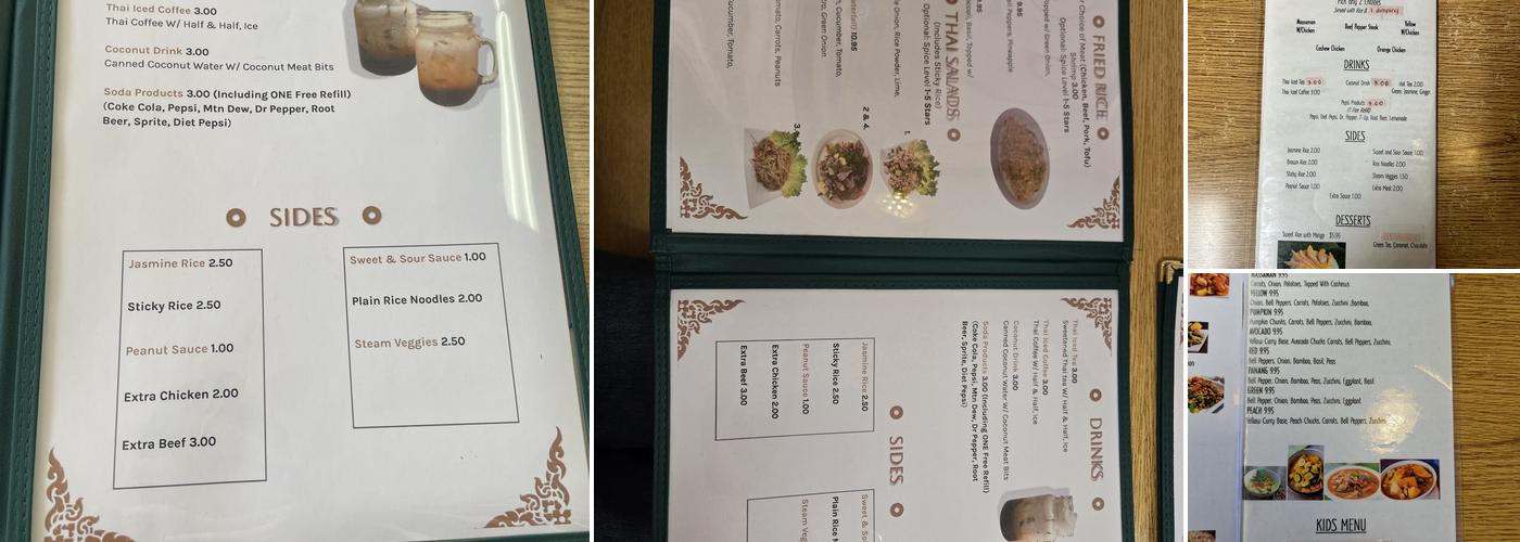 Thai Neighbor Cuisine 1 Menu