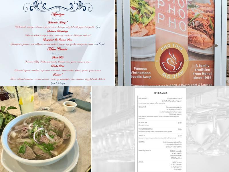 SAOLA Restaurant and Lounge Menu