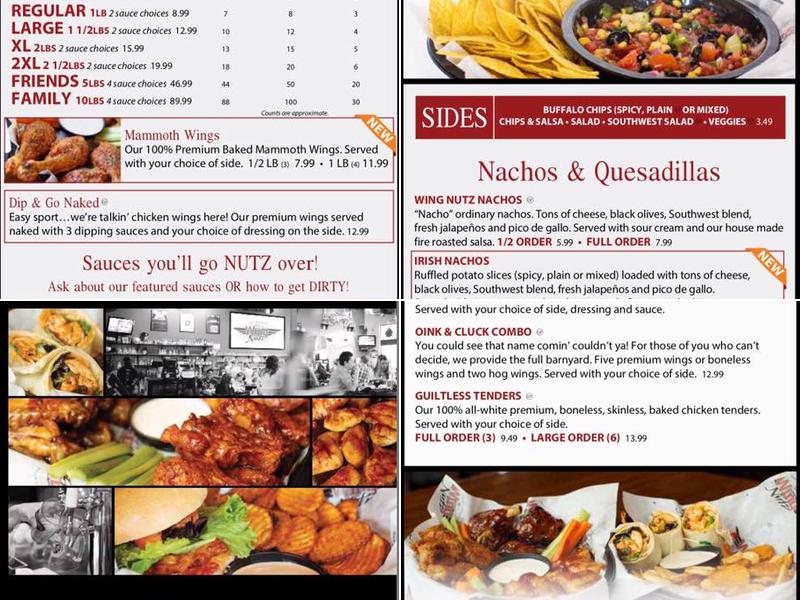 Wing Nutz Menu