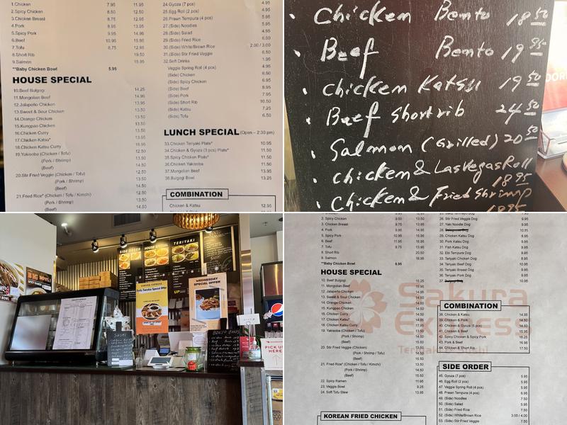 Sakura Express Menu