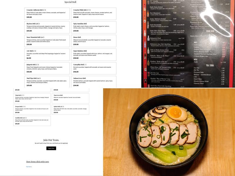 Kaiyo Sushi Menu