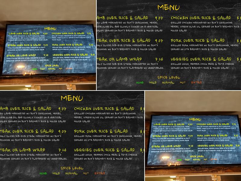 Box'd Kitchen Menu