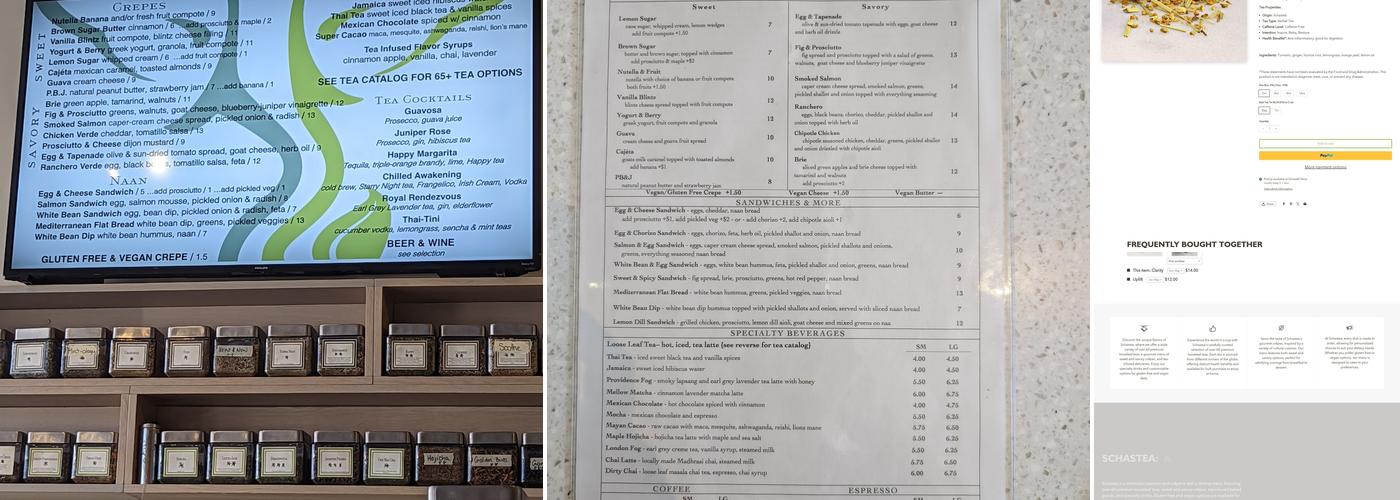 Schasteâ Menu