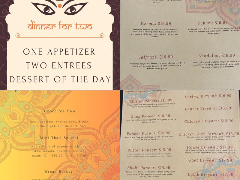 Masala Indian and Pakistani Cuisine Menu