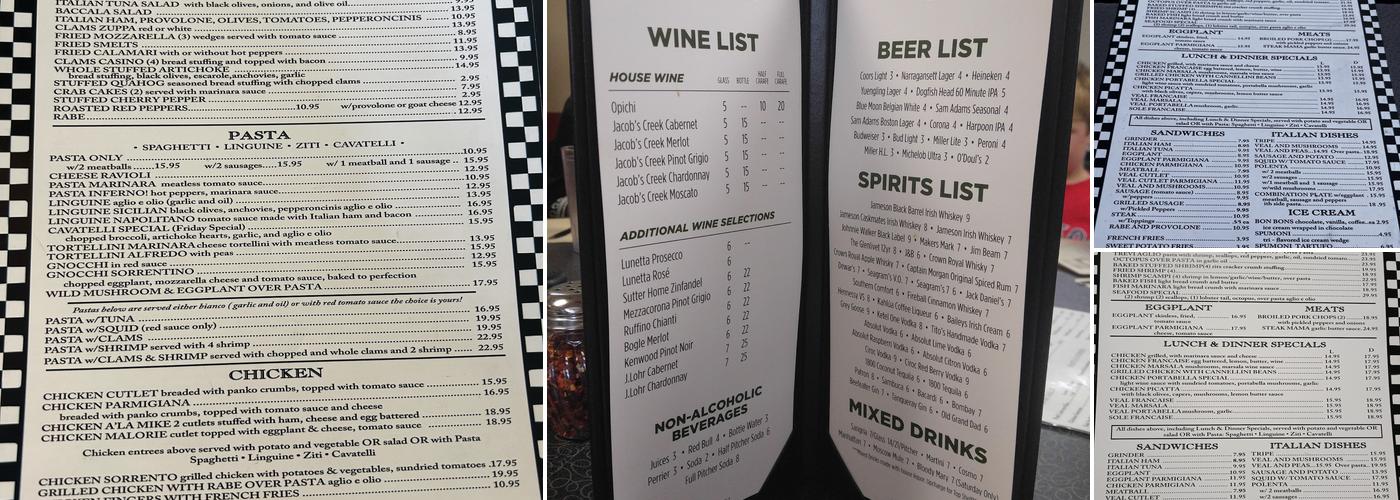 Mike's Kitchen Menu