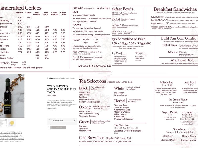 Bodacious Olive Menu