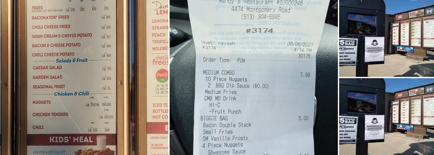 Wendy's Menu