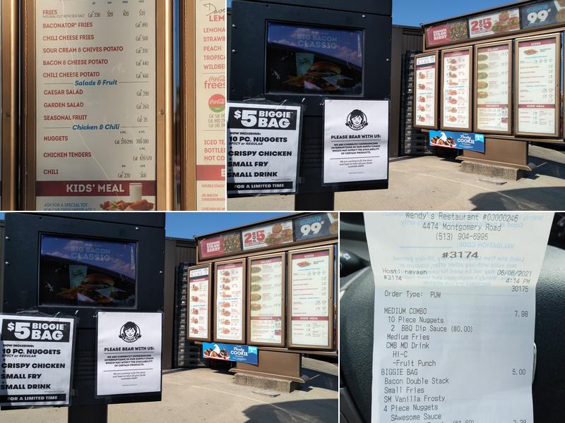 Wendy's Menu