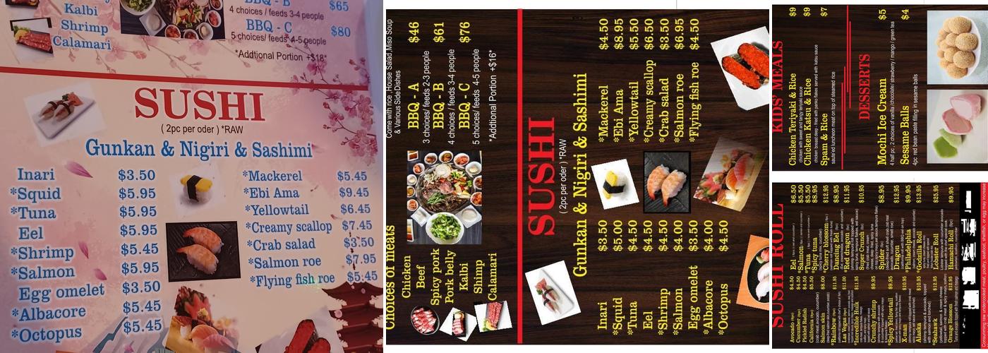 Tokyo House Menu