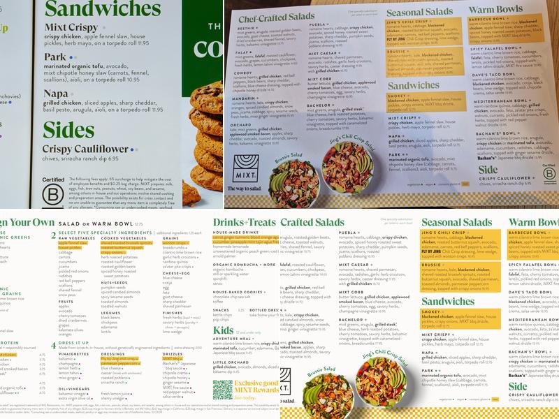 Mixt Menu