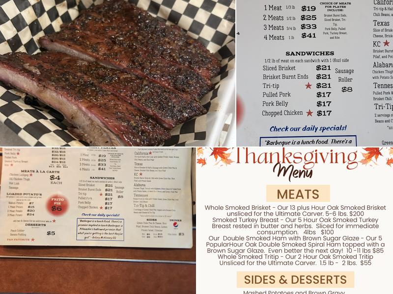 MEGA Texas Barbeque Menu