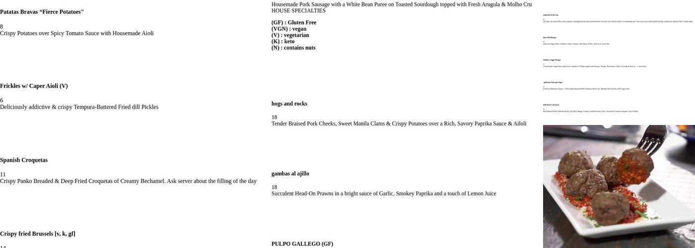 Alaro Craft Brewery, Restaurant & Cocktail Bar Menu