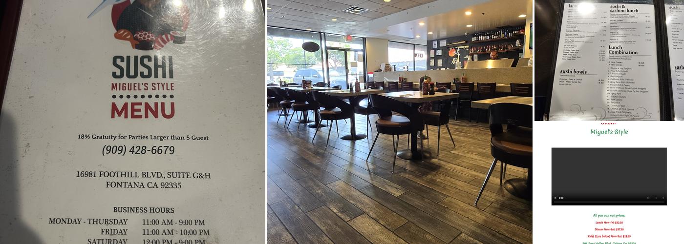 Sushi Miguel Style II Menu