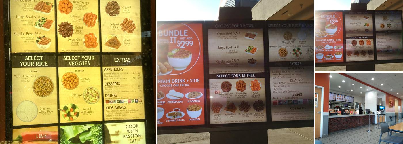 Yoshinoya Fontana Menu