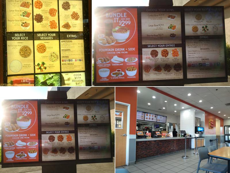 Yoshinoya Fontana Menu