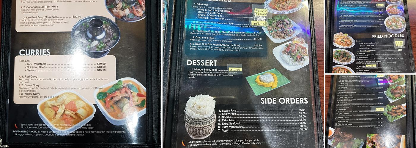 Royal King Elephant Menu