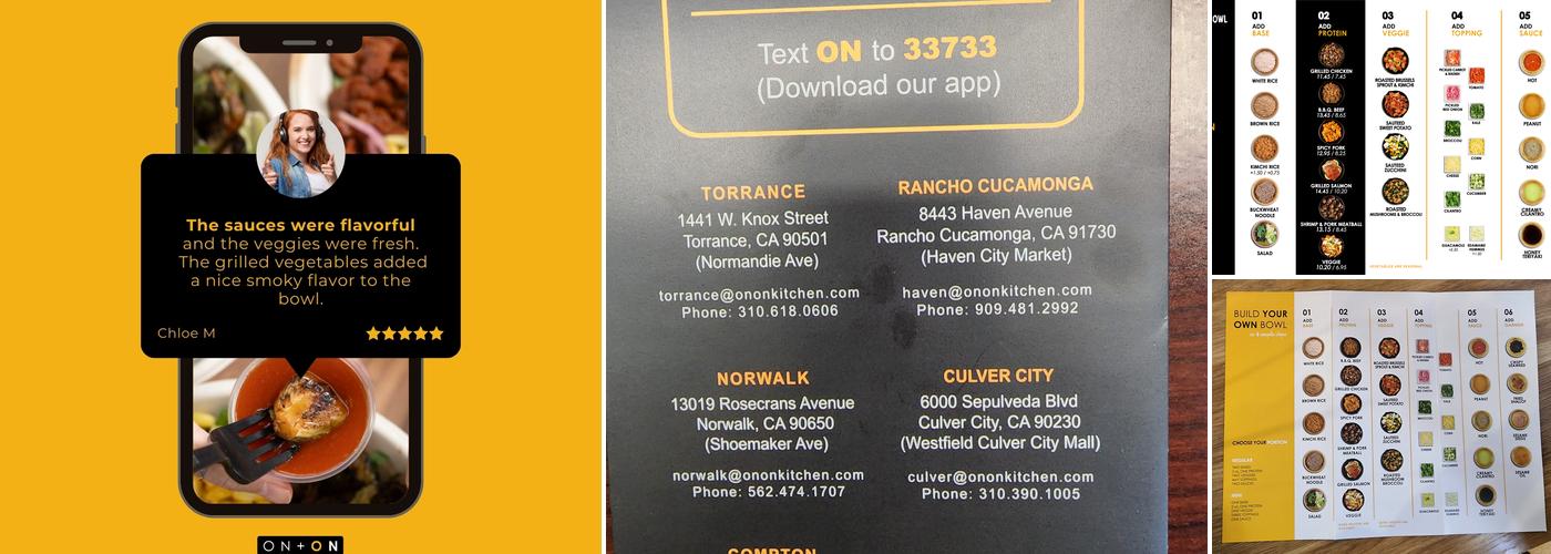 ON+ON - Fresh Korean Kitchen Menu