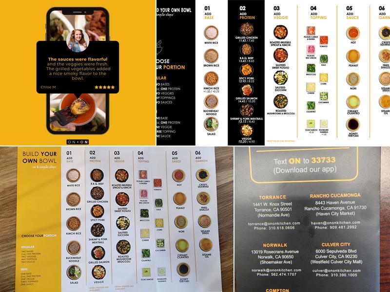 ON+ON - Fresh Korean Kitchen Menu