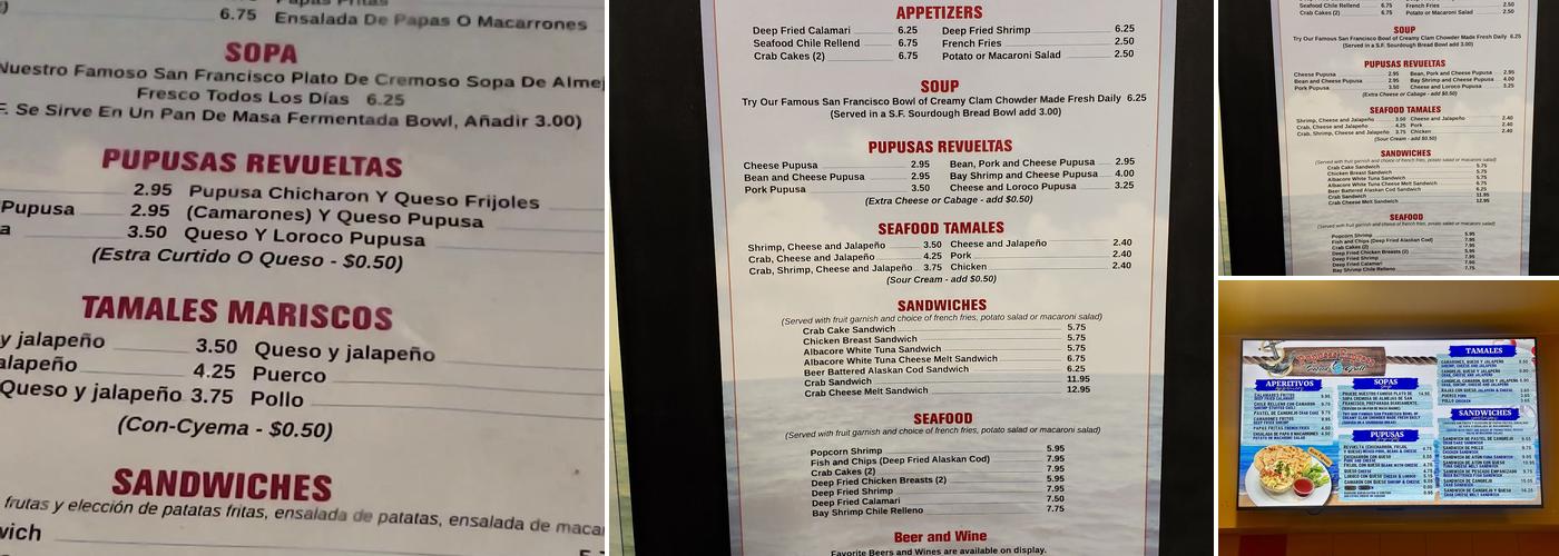 The Seafood Grill Menu