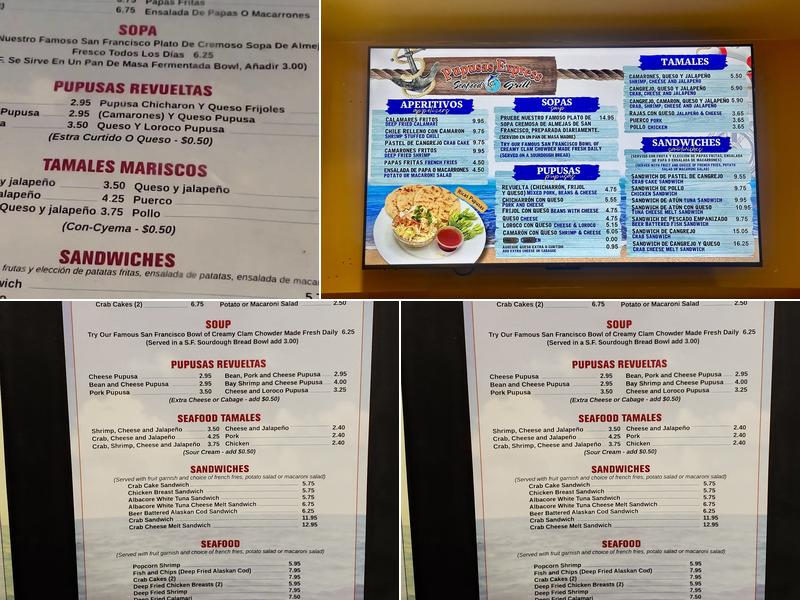 The Seafood Grill Menu