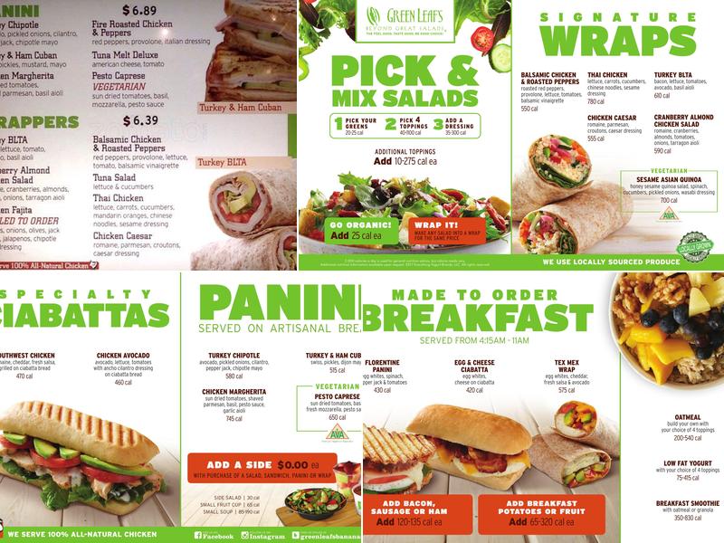 Green Leaf's Menu