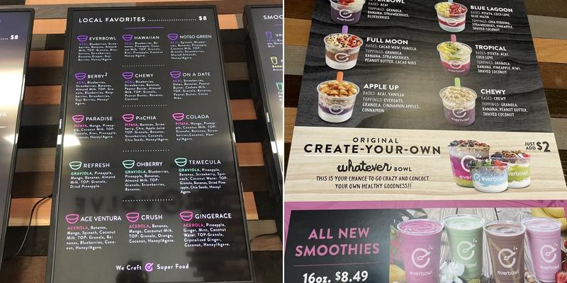 Everbowl - Temecula Menu