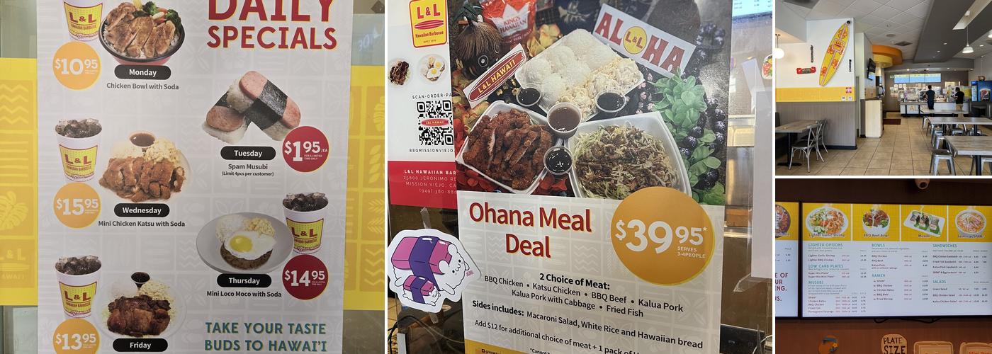 L&L Hawaiian Barbecue Menu