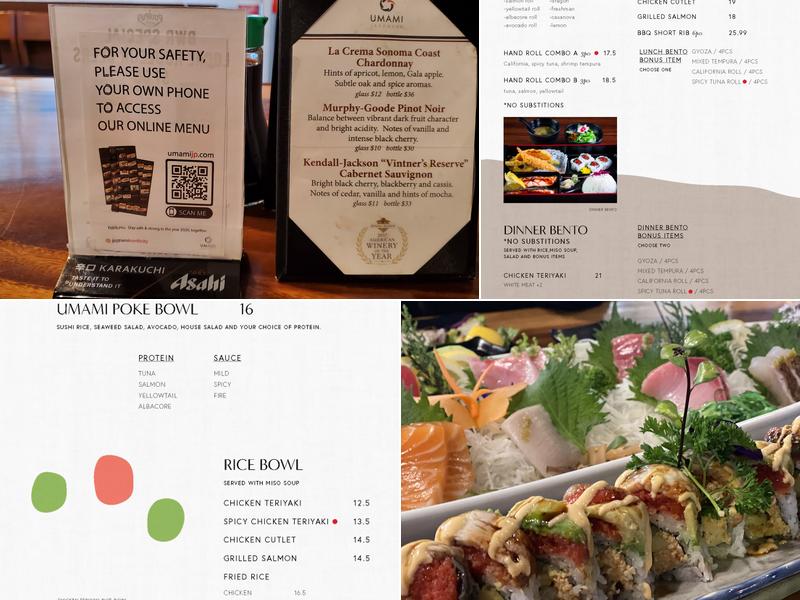 Umami Japanese Restaurant Menu