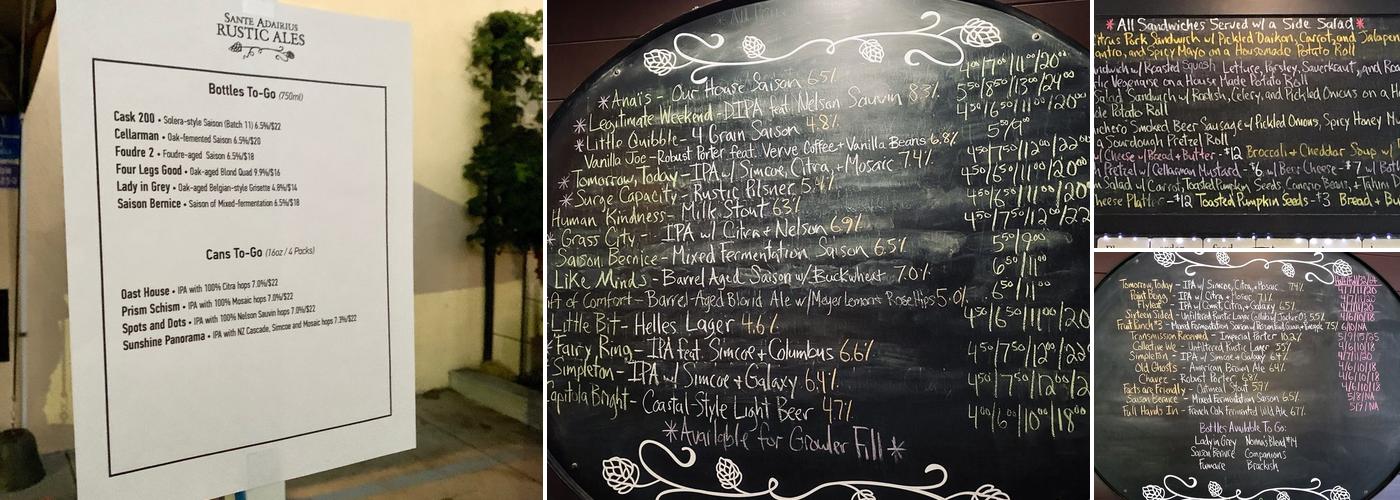 Sante Adairius • Santa Cruz Portal Menu