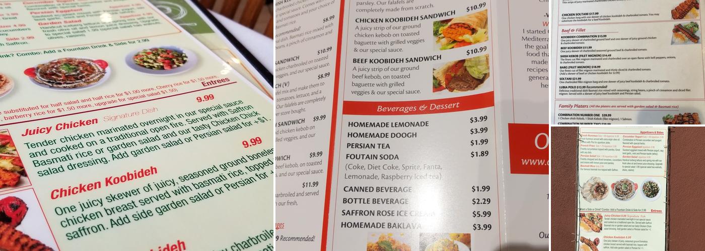 Chicken Chick Menu