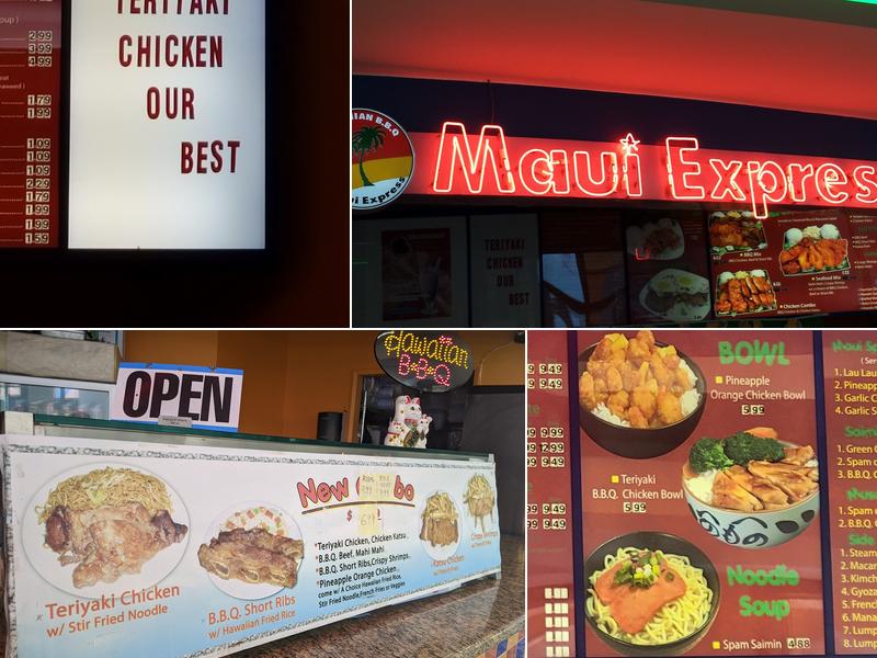 Maui Express Menu