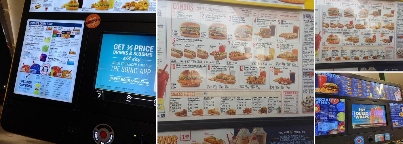 Sonic Drive-In Menu