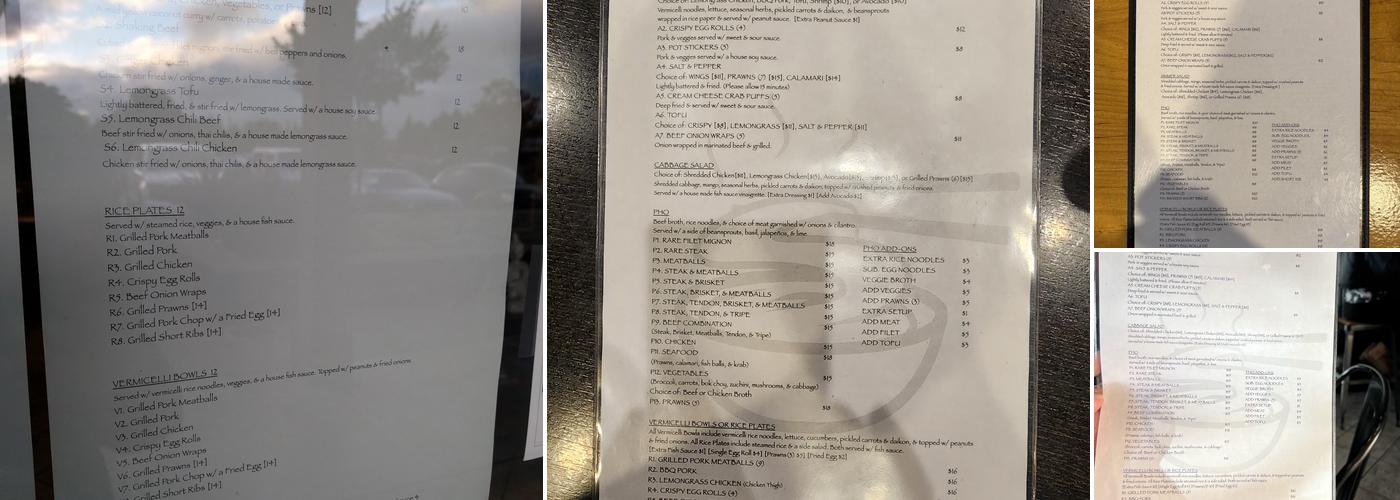 Simmer Menu